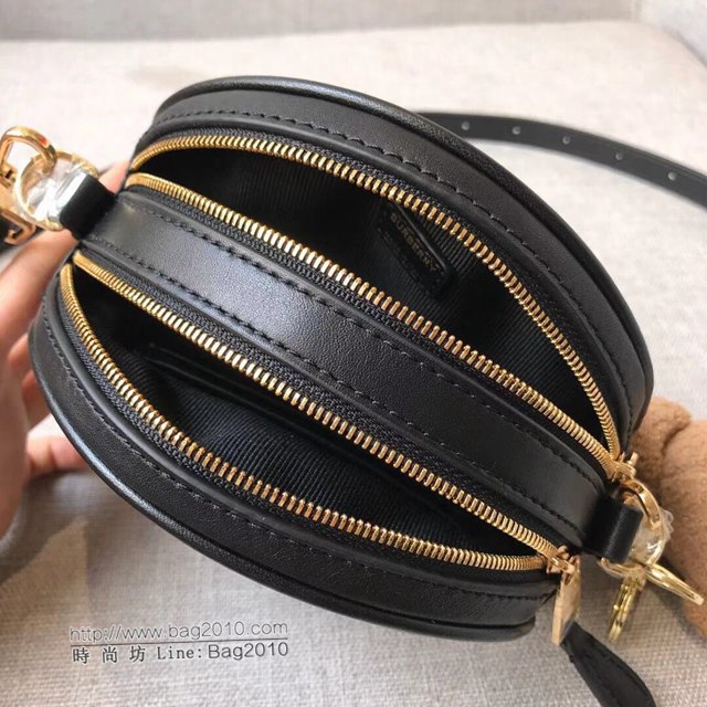 Burberry專櫃新款女包 巴寶莉黑色單肩包精巧的圓Louise路易絲包  db1184